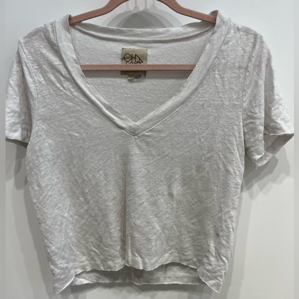 CHASER White Crop Top Tee